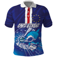 Custom Cape Verde Football Blue Shark Mascot Polo Shirt Glory 2026