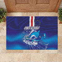 Cape Verde Football Blue Shark Mascot Rubber Doormat Glory 2026
