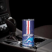 Custom Cape Verde Football Blue Shark Mascot Skinny Tumbler Glory 2026
