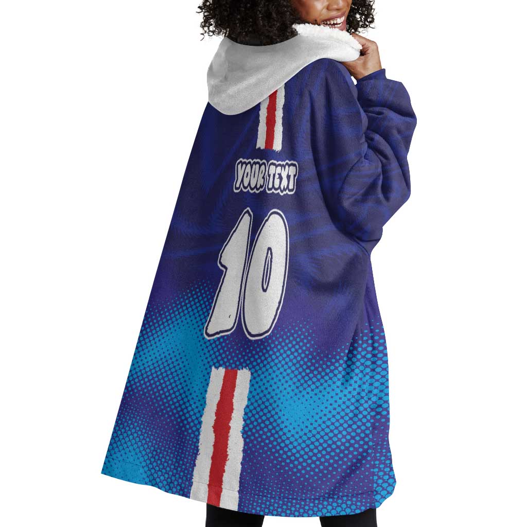Custom Cape Verde Football Blue Shark Mascot Wearable Blanket Hoodie Glory 2026