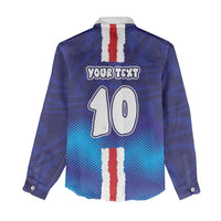 Custom Cape Verde Football Blue Shark Mascot Women Casual Shirt Glory 2026