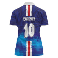 Custom Cape Verde Football Blue Shark Mascot Women Polo Shirt Glory 2026