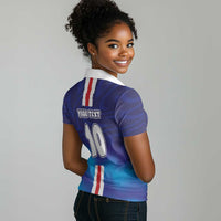 Custom Cape Verde Football Blue Shark Mascot Women Polo Shirt Glory 2026