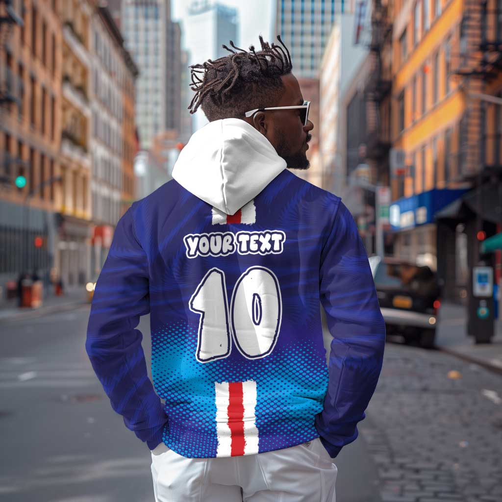 Custom Cape Verde Football Blue Shark Mascot Zip Hoodie Glory 2026