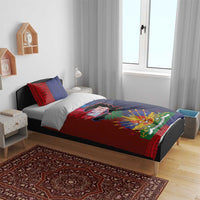 Haiti Coat Of Arms Map Dashiki Bedding Set Vibrant Caribbean Heritage