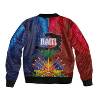 Haiti Coat Of Arms Map Dashiki Bomber Jacket Vibrant Caribbean Heritage