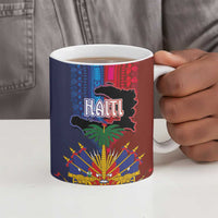 Haiti Coat Of Arms Map Dashiki Ceramic Mug Vibrant Caribbean Heritage