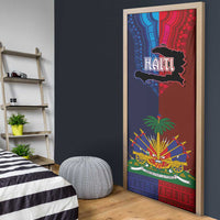 Haiti Coat Of Arms Map Dashiki Door Cover Vibrant Caribbean Heritage