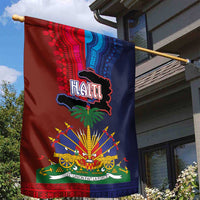 Haiti Coat Of Arms Map Dashiki Garden Flag Vibrant Caribbean Heritage