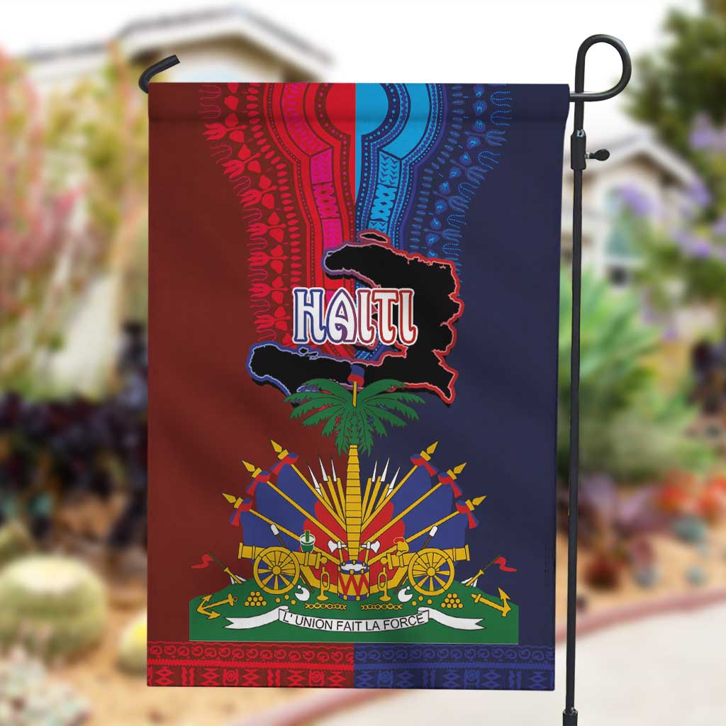 Haiti Coat Of Arms Map Dashiki Garden Flag Vibrant Caribbean Heritage