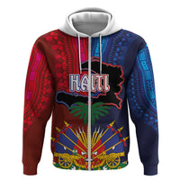Haiti Coat Of Arms Map Dashiki Hoodie Vibrant Caribbean Heritage