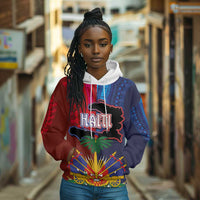 Haiti Coat Of Arms Map Dashiki Hoodie Vibrant Caribbean Heritage
