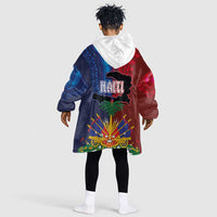 Haiti Coat Of Arms Map Dashiki Kid Wearable Blanket Hoodie Vibrant Caribbean Heritage