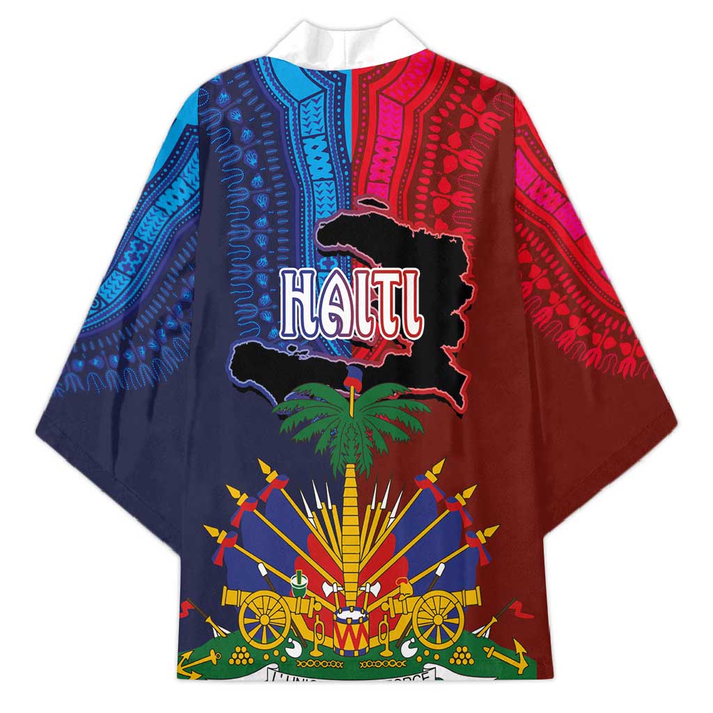 Haiti Coat Of Arms Map Dashiki Kimono Vibrant Caribbean Heritage