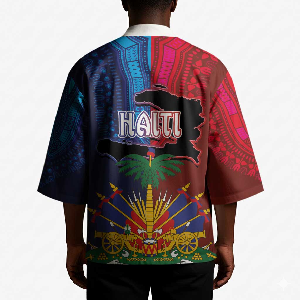 Haiti Coat Of Arms Map Dashiki Kimono Vibrant Caribbean Heritage