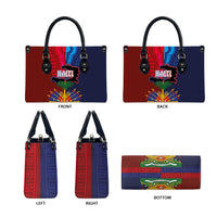Haiti Coat Of Arms Map Dashiki Leather Bag Vibrant Caribbean Heritage