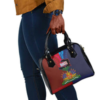 Haiti Coat Of Arms Map Dashiki Shoulder Handbag Vibrant Caribbean Heritage