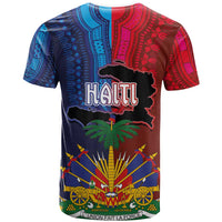Haiti Coat Of Arms Map Dashiki T shirt Vibrant Caribbean Heritage