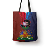 Haiti Coat Of Arms Map Dashiki Tote Bag Vibrant Caribbean Heritage