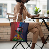 Haiti Coat Of Arms Map Dashiki Tote Bag Vibrant Caribbean Heritage