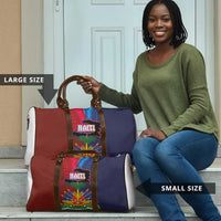 Haiti Coat Of Arms Map Dashiki Travel Bag Vibrant Caribbean Heritage