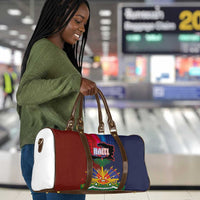 Haiti Coat Of Arms Map Dashiki Travel Bag Vibrant Caribbean Heritage
