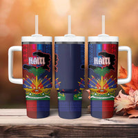 Haiti Coat Of Arms Map Dashiki Tumbler With Handle Vibrant Caribbean Heritage
