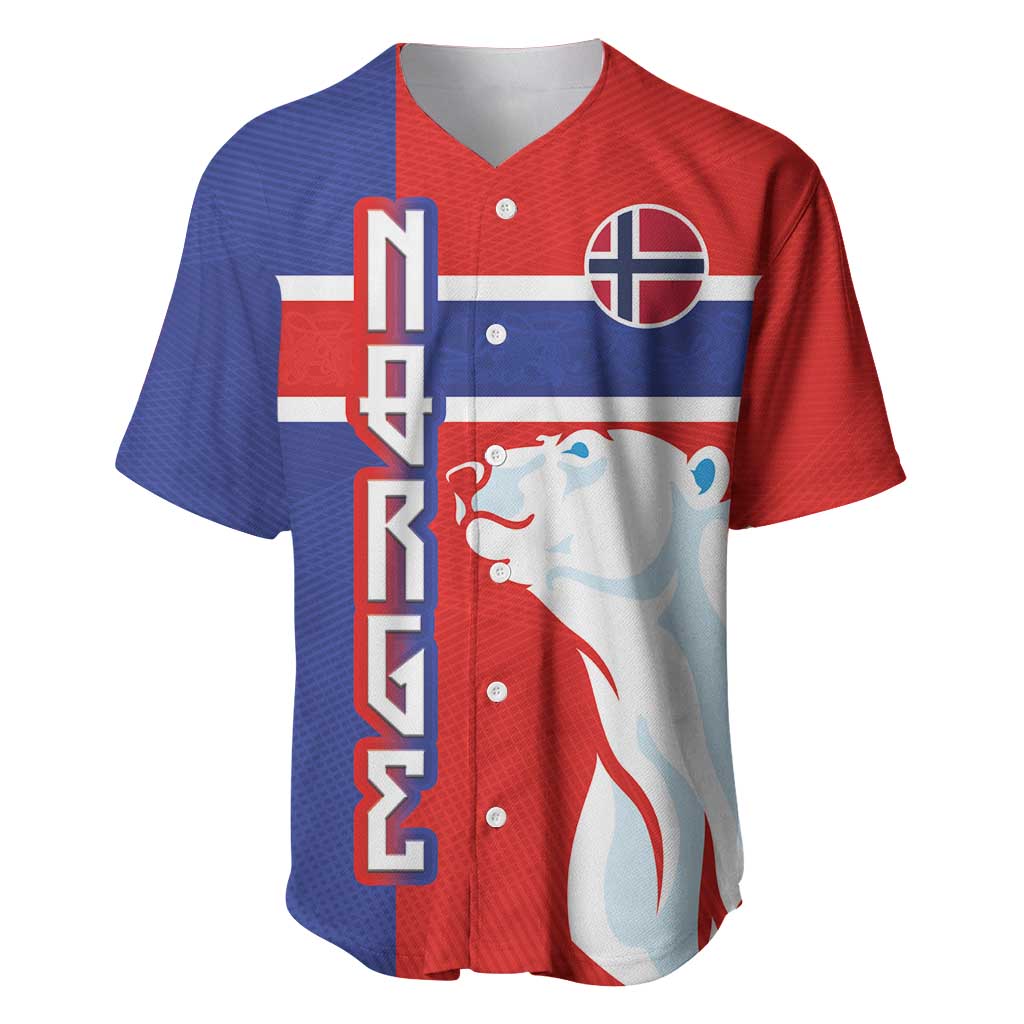 Custom Norway Ice Hockey Baseball Jersey Polar Bears-Viking Ornament Flag Style