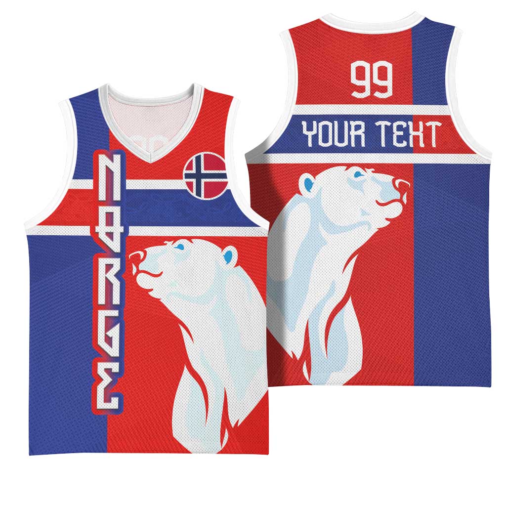 Custom Norway Ice Hockey Basketball Jersey Polar Bears-Viking Ornament Flag Style