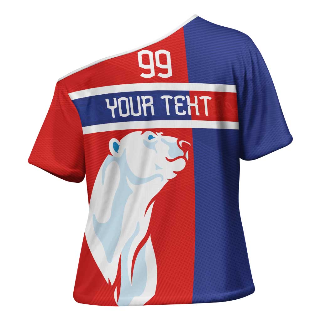 Custom Norway Ice Hockey Cross Shoulder Shirt Polar Bears-Viking Ornament Flag Style