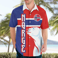 Custom Norway Ice Hockey Hawaiian Shirt Polar Bears-Viking Ornament Flag Style