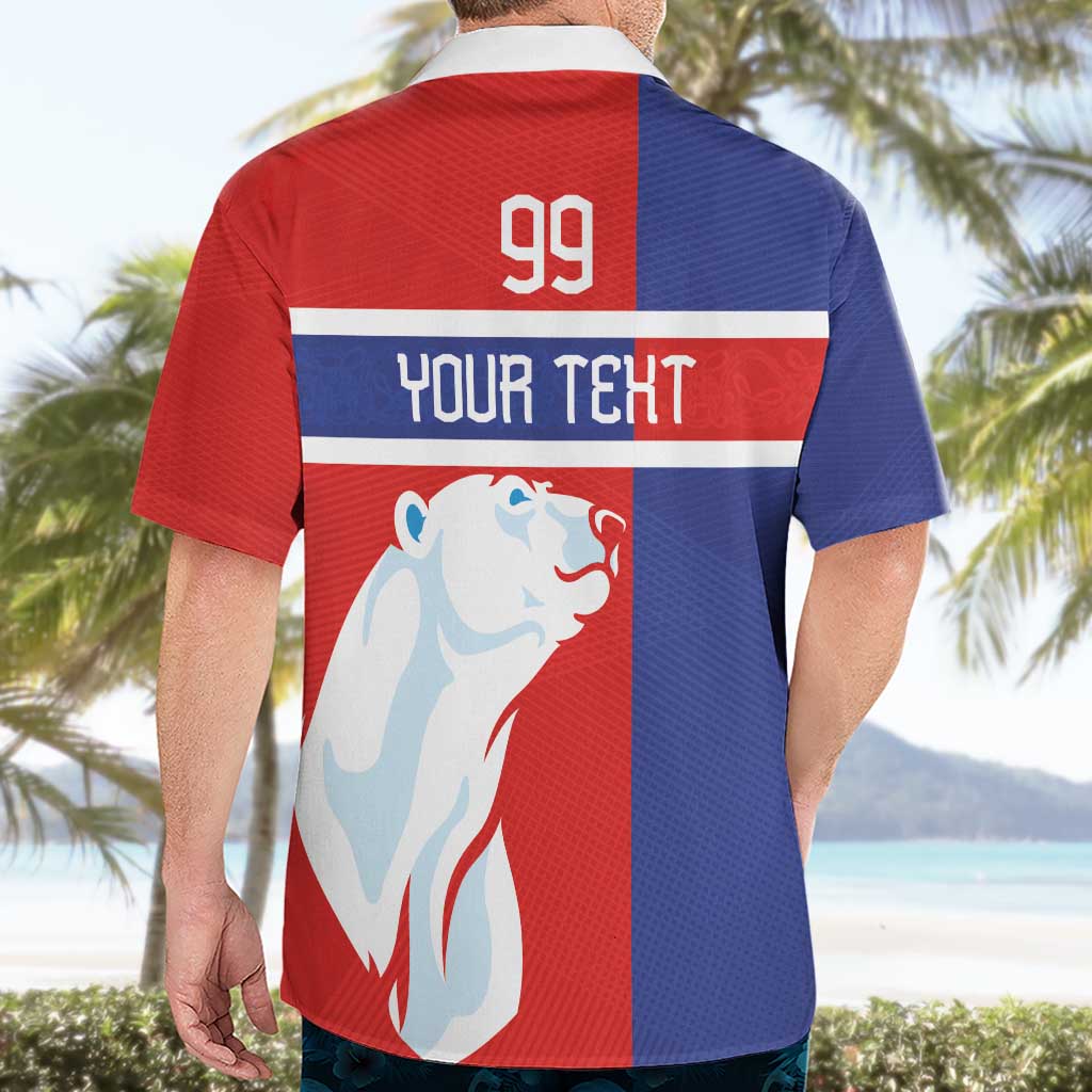 Custom Norway Ice Hockey Hawaiian Shirt Polar Bears-Viking Ornament Flag Style