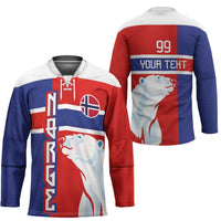 Custom Norway Ice Hockey Hockey Jersey Polar Bears-Viking Ornament Flag Style