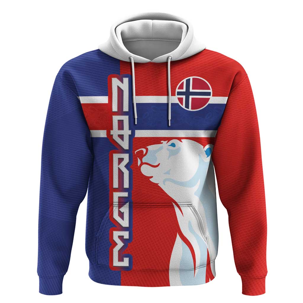 Custom Norway Ice Hockey Hoodie Polar Bears-Viking Ornament Flag Style