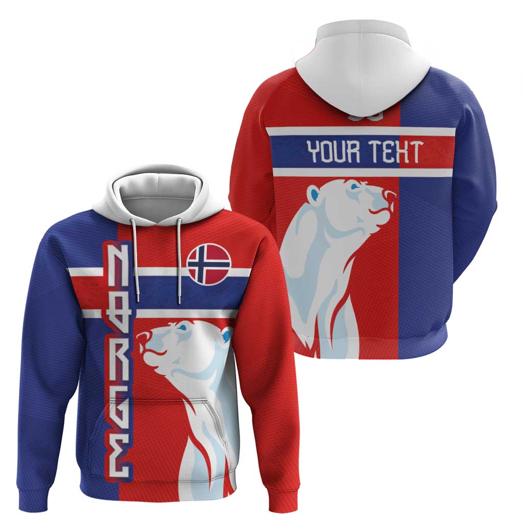 Custom Norway Ice Hockey Hoodie Polar Bears-Viking Ornament Flag Style