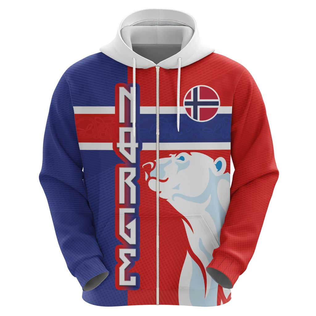Custom Norway Ice Hockey Hoodie Polar Bears-Viking Ornament Flag Style