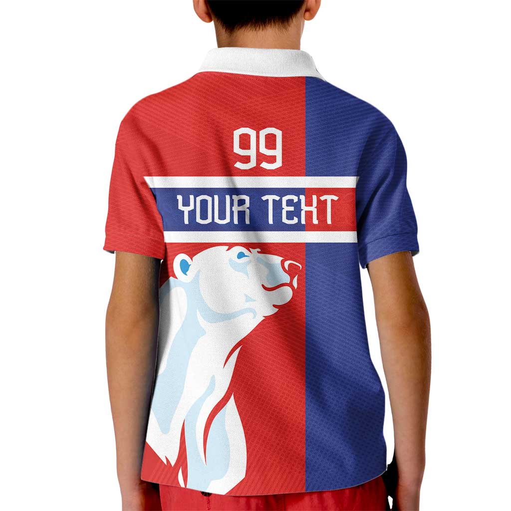 Custom Norway Ice Hockey Kid Polo Shirt Polar Bears-Viking Ornament Flag Style