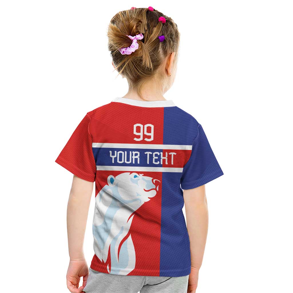 Custom Norway Ice Hockey Kid T Shirt Polar Bears-Viking Ornament Flag Style