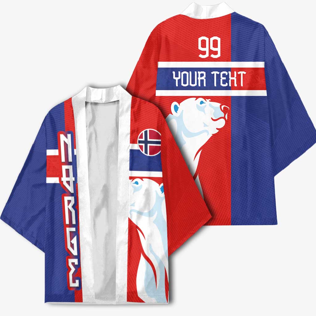 Custom Norway Ice Hockey Kimono Polar Bears-Viking Ornament Flag Style