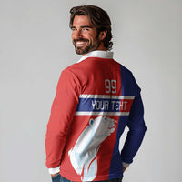 Custom Norway Ice Hockey Long Sleeve Polo Shirt Polar Bears-Viking Ornament Flag Style