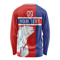 Custom Norway Ice Hockey Long Sleeve Shirt Polar Bears-Viking Ornament Flag Style