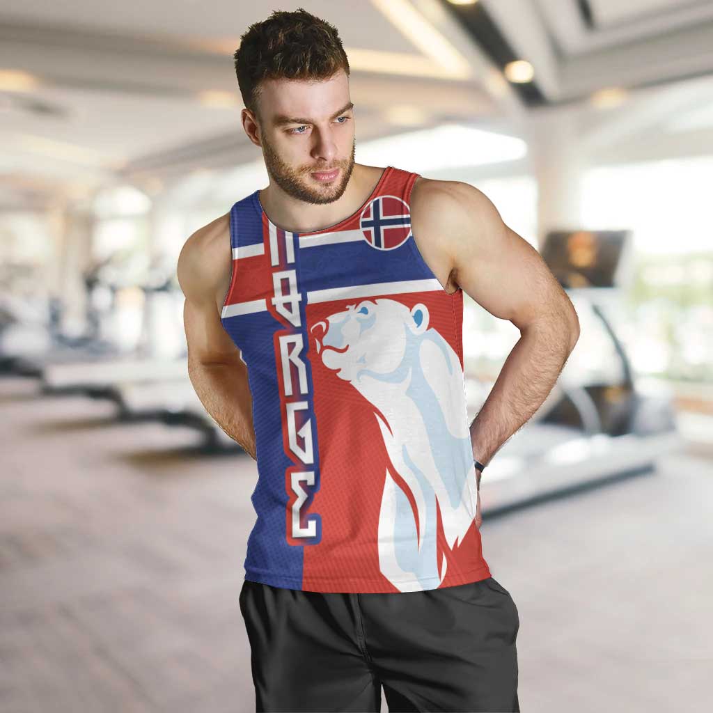 Custom Norway Ice Hockey Men Tank Top Polar Bears-Viking Ornament Flag Style