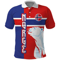 Custom Norway Ice Hockey Polo Shirt Polar Bears-Viking Ornament Flag Style