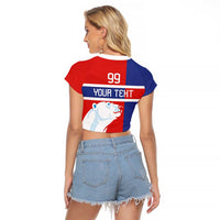 Custom Norway Ice Hockey Raglan Cropped T Shirt Polar Bears-Viking Ornament Flag Style