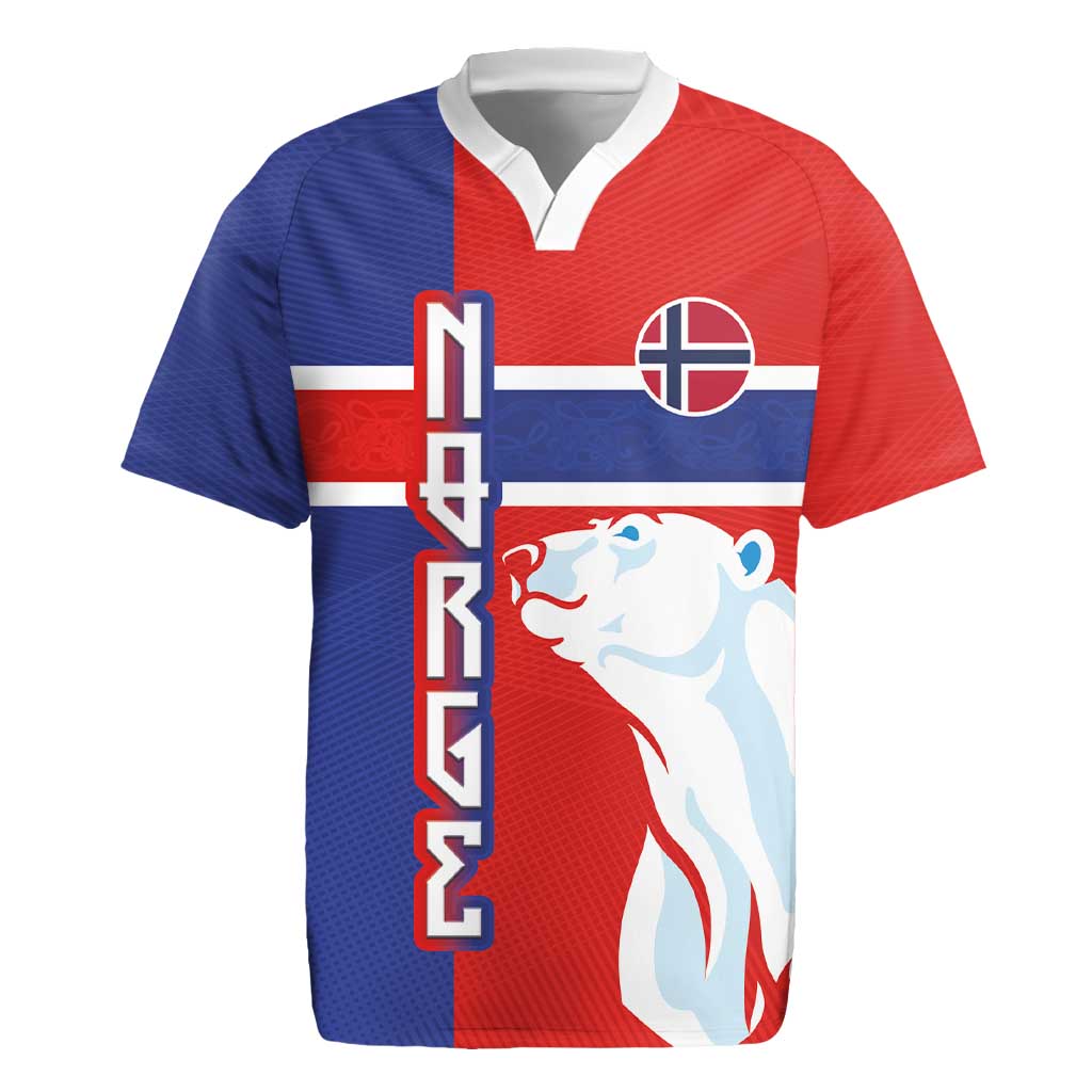 Custom Norway Ice Hockey Rugby Jersey Polar Bears-Viking Ornament Flag Style
