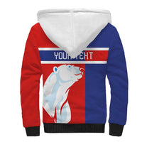 Custom Norway Ice Hockey Sherpa Hoodie Polar Bears-Viking Ornament Flag Style