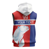 Custom Norway Ice Hockey Sleeveless Zip Hoodie Polar Bears-Viking Ornament Flag Style