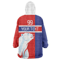 Custom Norway Ice Hockey Wearable Blanket Hoodie Polar Bears-Viking Ornament Flag Style