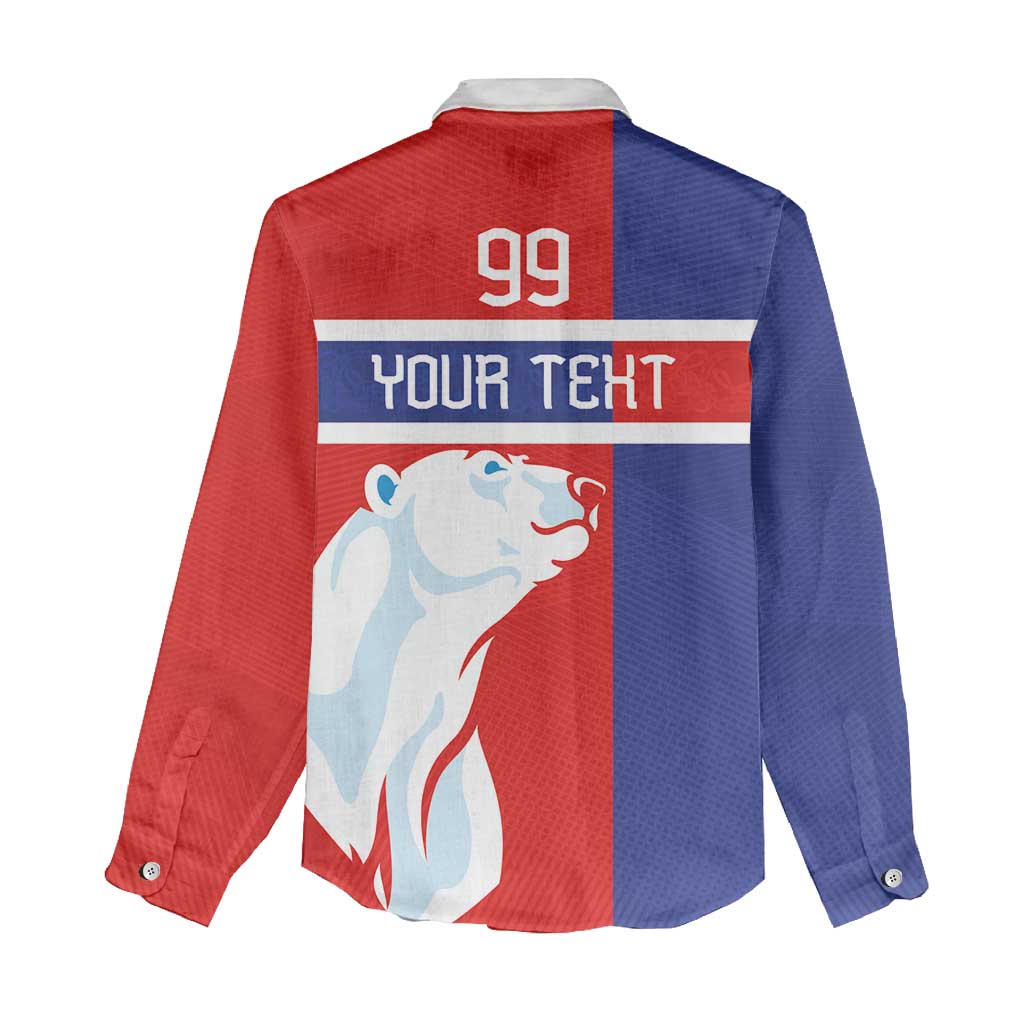 Custom Norway Ice Hockey Women Casual Shirt Polar Bears-Viking Ornament Flag Style