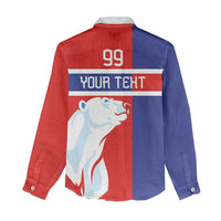 Custom Norway Ice Hockey Women Casual Shirt Polar Bears-Viking Ornament Flag Style